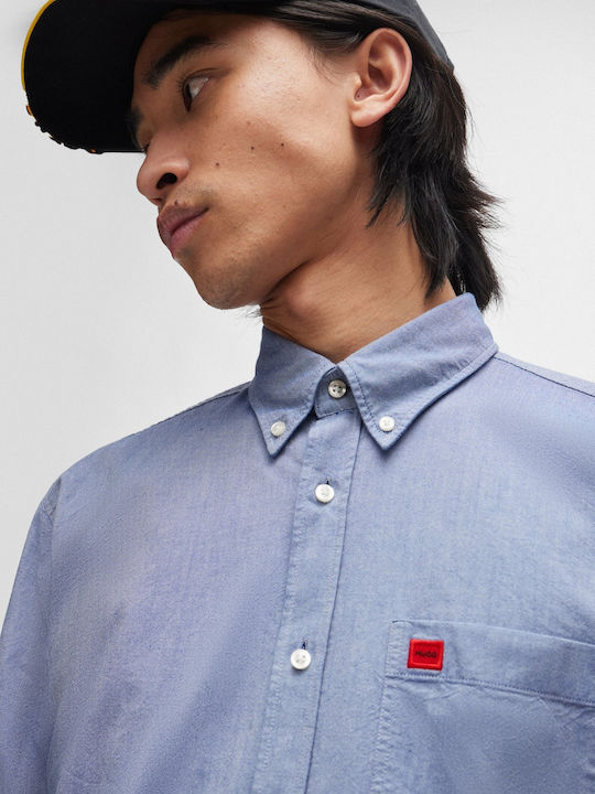 Evito Long-sleeved Cotton Shirt Blue