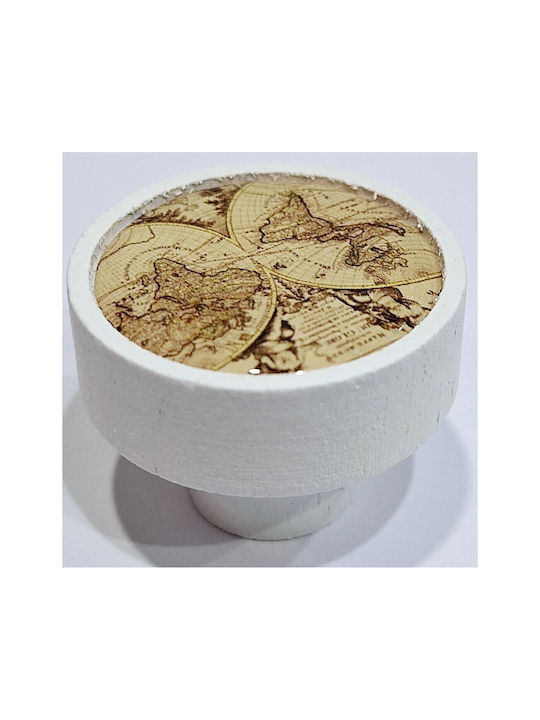 Gamet Gamet Kids Knob Furniture made of Wooden White 11788-000-BRZ2 1pcs