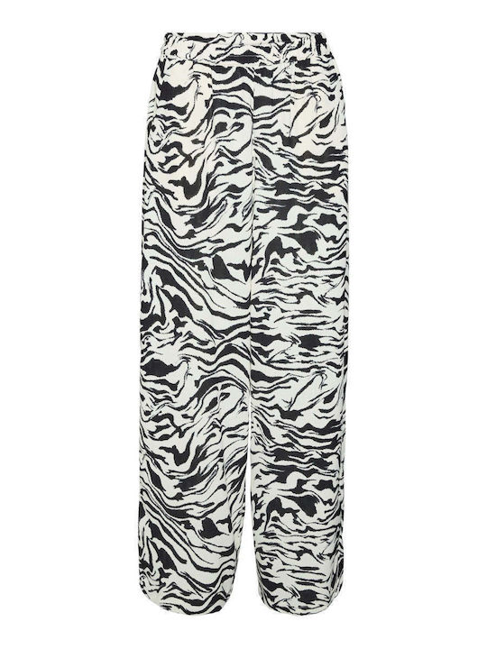 Vero Moda Damen Stoff Palazzo-Hose in Normaler Passform Birch