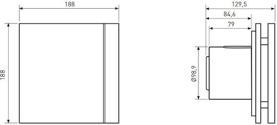 S&P Silent 100 Crz Design Wall-mounted Ventilator 100mm White
