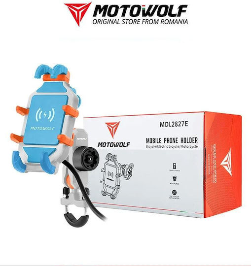 Motowolf Halterung Telefon Motorrad mit Koffer für Spiegel