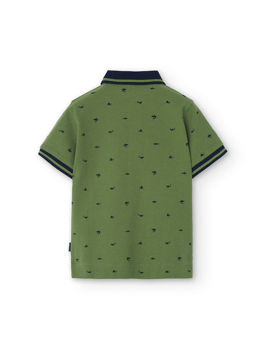 Boboli Kids Polo Long Sleeve Green