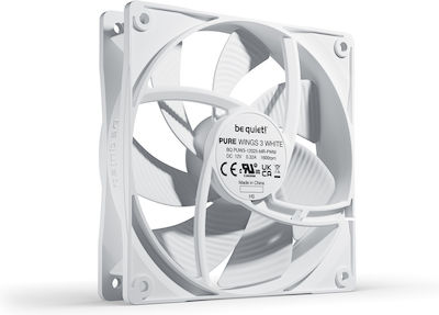 Be Quiet Pure Wings 3 Case Fan 120mm με Σύνδεση 4-Pin PWM Λευκό