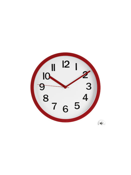 Atmosphera Wall Clock Plastic Red