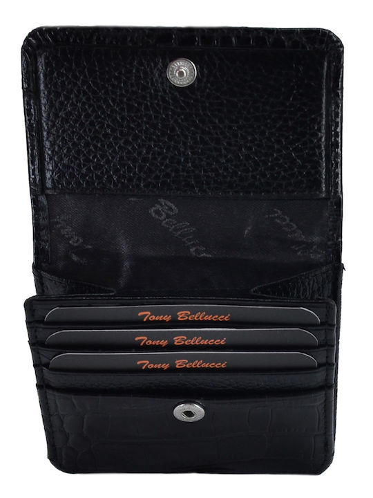 Leather Men's Wallet Coins Black