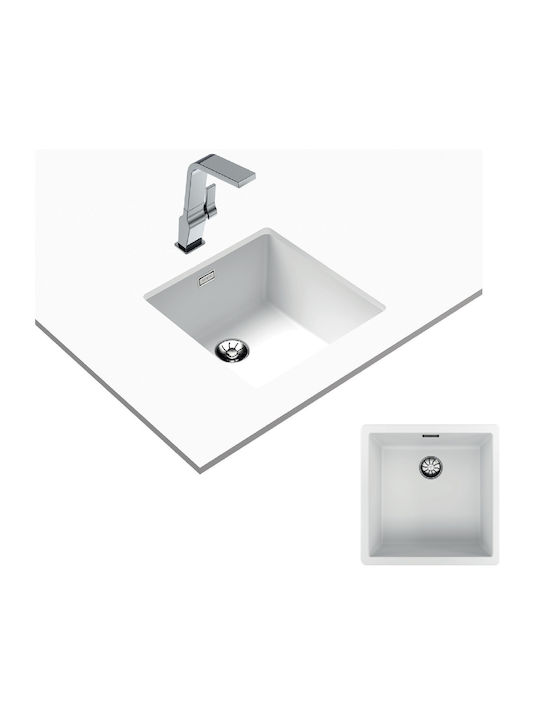 Teka Radea R10 40.40 M-TG 115230050 Drop-In Мивка от Синтетичен Гранит Ш45.6xД45.6см Бял