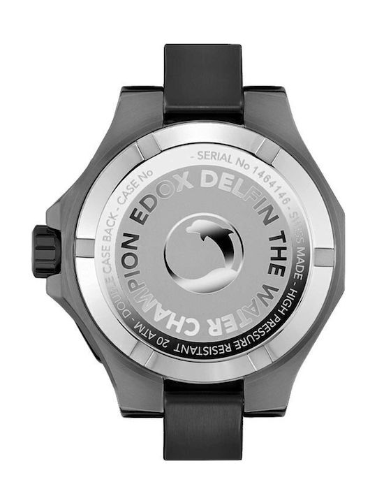 Edox Delfin Watch Automatic with Rubber Strap Edox Delfin Watch Automatic with Rubber Strap