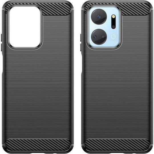 Back Cover Plastic / Silicon Negru (Honor X7a)