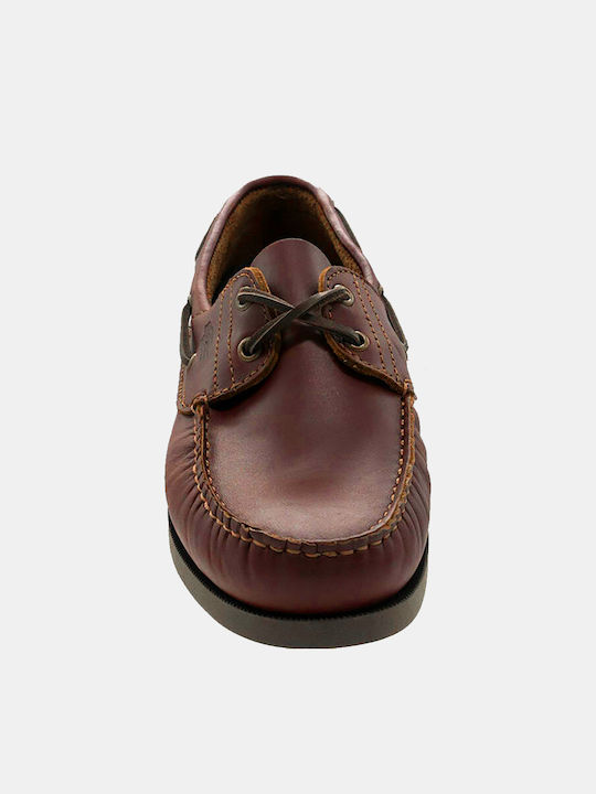 Men's Leather Boat Shoes Tabac Brown