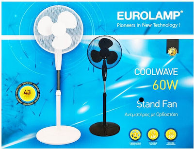 Eurolamp Ανεμιστήρας Ορθοστάτης 60W Διαμέτρου 40cm