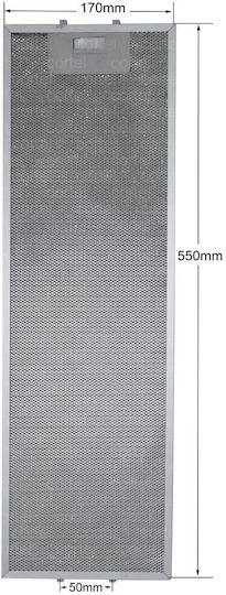 Μεταλλικό Φίλτρο Απορροφητήρα Whirlpool 17 X 55cm Πλαίσιο