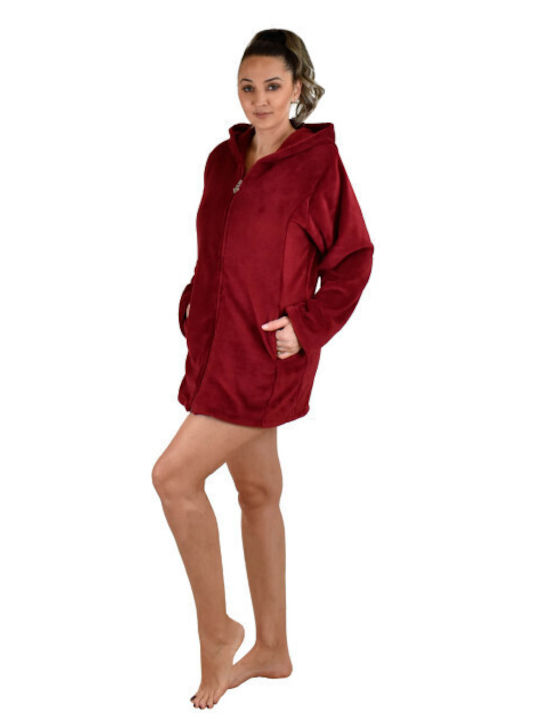 Secret Point Winter Women's Fleece Robe Black