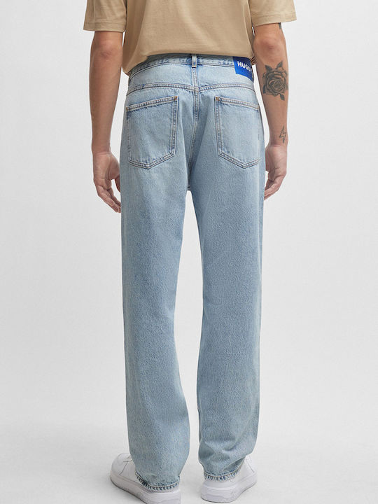 Hugo Nate Men's Jeans Pants Regular Fit Baggy Blue