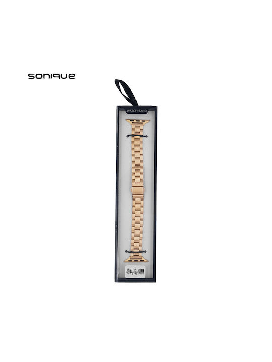 Sonique Classic Armband Rostfreier Stahl Gold (Apple Watch (42/44/45/49MM) Sonique Klassisch)