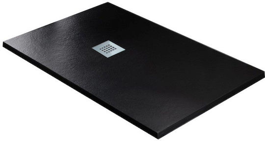 Sanitec Flat Κεραμική Ντουζιέρα 170x80cm Γκρι