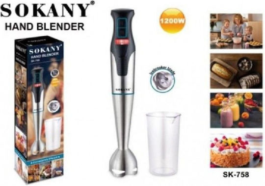 Sokany SK-758 Ραβδομπλέντερ με Ανοξείδωτη Ράβδο 1000W Μαύρο