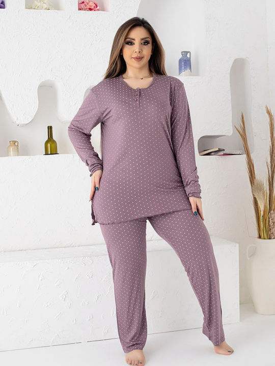 Baki Winter Damen Pyjama-Set Vizon