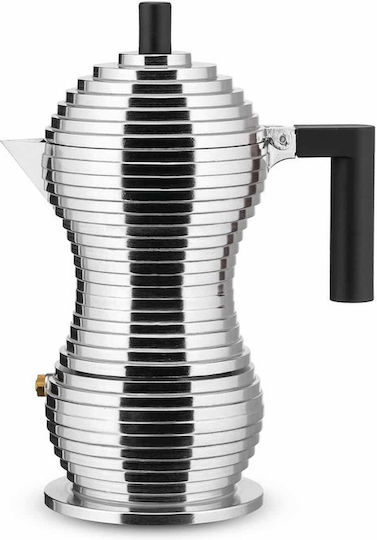 Alessi Pulcina MDL02/03 B Μπρίκι Espresso 3cups Ασημί