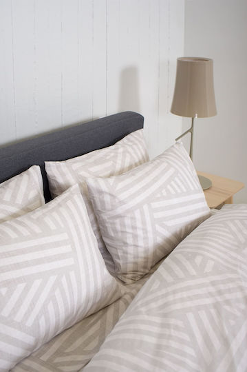 Viokarpet Duvet Cover Set Cotton Single with Pillowcase 165x245 Home Nordic 854 Grey