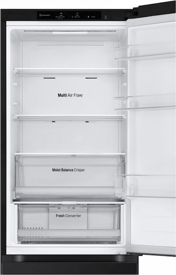 LG Fridge-Freezer 344lt NoFrost H186xW59.5xD68.2cm Black GBV3100DEP