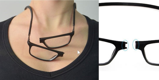 Reading Glasses +1.50 with Magnet in Black color 5050