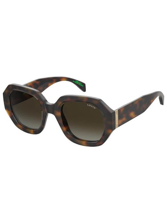 Levi's Women's Sunglasses with Brown Tartaruga Plastic Frame and Brown Gradient Lens LV1066/S 086/HA/S