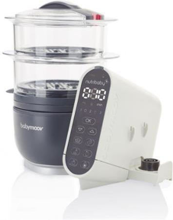 Babymoov Food Steamer with Blender with 2 Steaming Decks 2.2lt