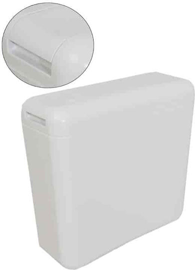 Siamp Eco HL Wall Mounted Plastic High Pressure Rectangular Toilet Flush Tank White
