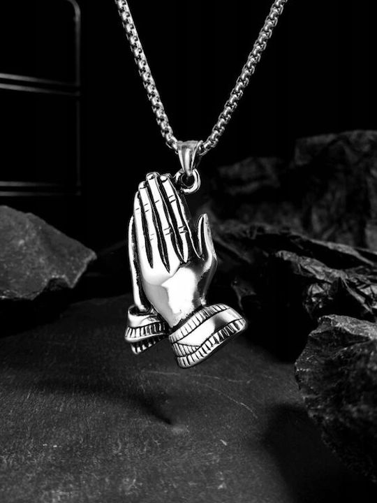 Hands Praying Κολιέ από Ατσάλι