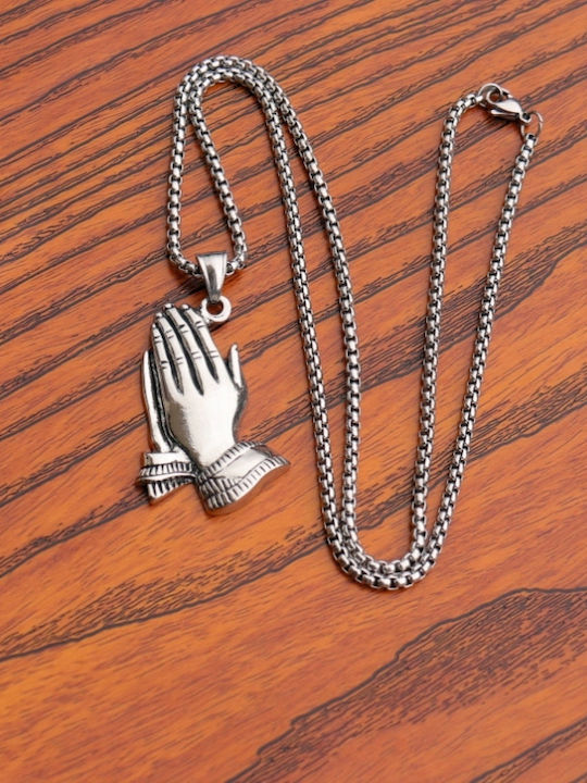 Hands Praying Κολιέ από Ατσάλι