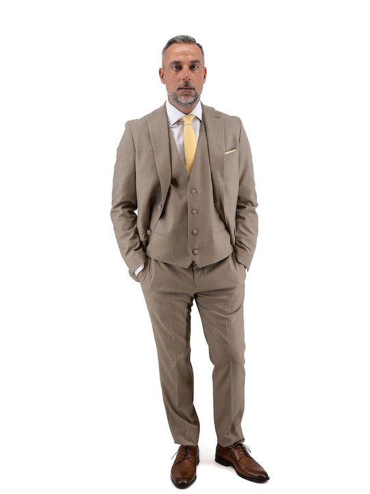 Мъжки Костюм Beige