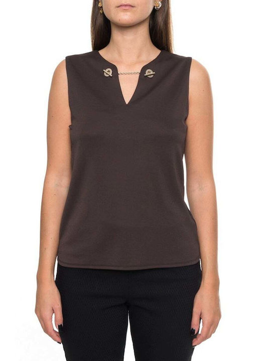 Calvin Klein Women's Summer Blouse Sleeveless Black