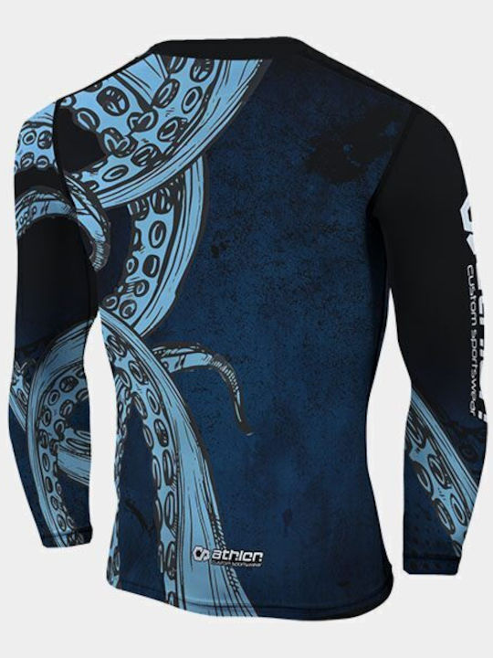 Athlon Herren Langärmlig T-Shirt 135-1836 für Jiu-Jitsu Schwarz