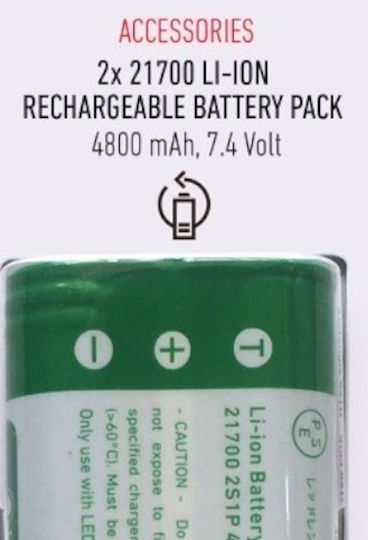 LedLenser Επαναφορτιζόμενη Μπαταρία 21700 Li-ion 4800mAh 7.4V