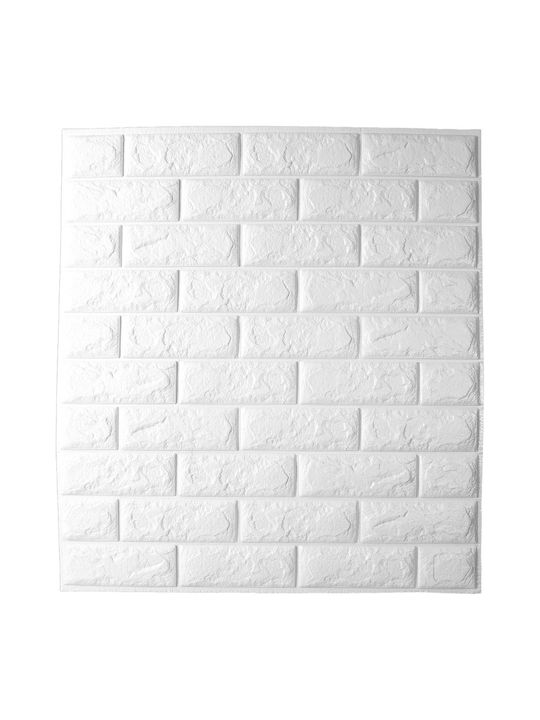 Selbstklebend 3D Wandpaneele White 77x77cm 1Stück