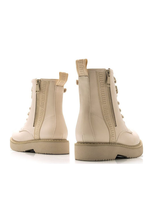 Kids Boots with Zipper Ecru