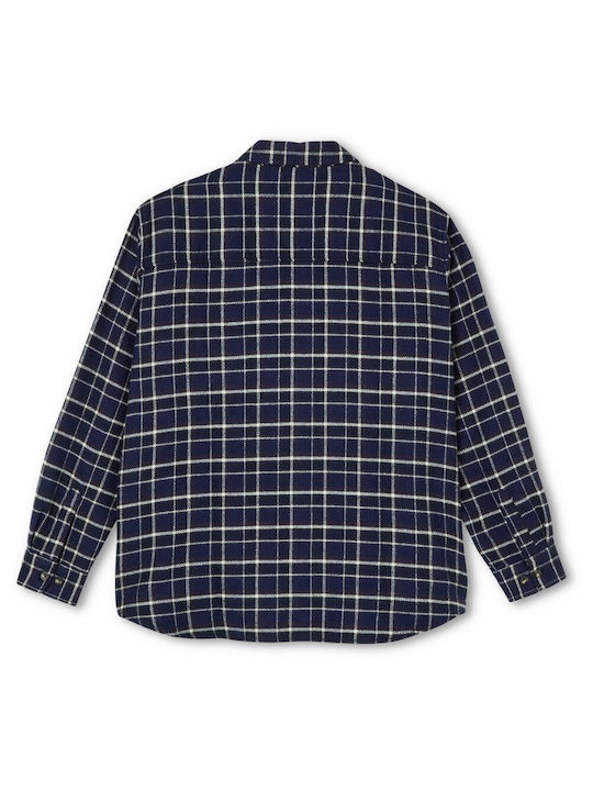 Polar Men's Shirt Long Sleeve Flannel Rich Navy