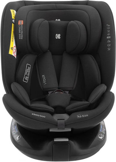 Kikka Boo i-Tour Детско Столче за Кола i-Размер с Isofix Тъмно сиво 0-36 кг