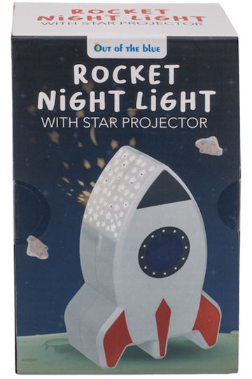 Out of the Blue Kids Projector Lamp with Multicolour Star Projection 16x9.3x15cm