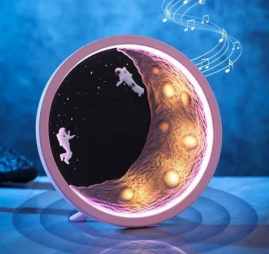 Kids Decorative Lamp Astronauts Pink 20x20x20εκ.