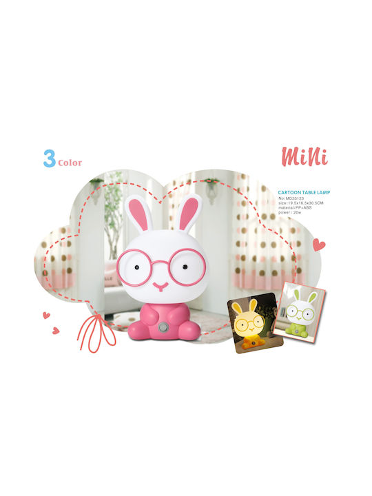 Decobebe Lumini LED Lampă decorativă pentru copii Rabbit Roz