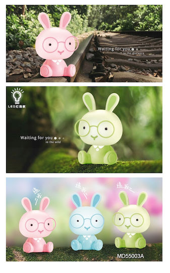 Decobebe Led Παιδικό Διακοσμητικό Φωτιστικό Rabbit Πράσινο