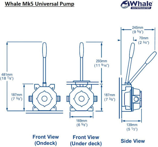 Whale Marine Антлия Bilge за Скъф Ръчна