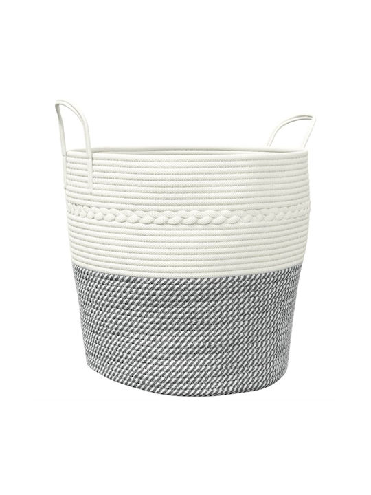 vidaXL Aufbewahrungskorb Stoff Gray 43x43x38cm 1Stück