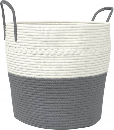 vidaXL Καλάθι Αποθήκευσης Υφασμάτινο Γκρι 43x43x38cm vidaXL Καλάθι Αποθήκευσης Υφασμάτινο Γκρι 43x43x38cm