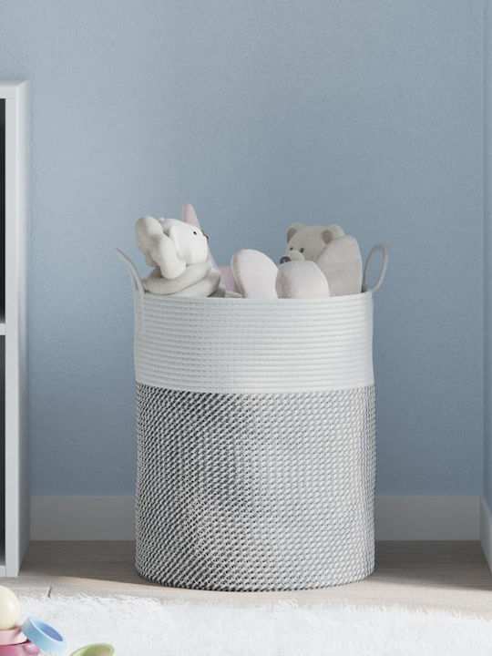 vidaXL Storage Basket Fabric Gray 38x38x46cm 1pcs