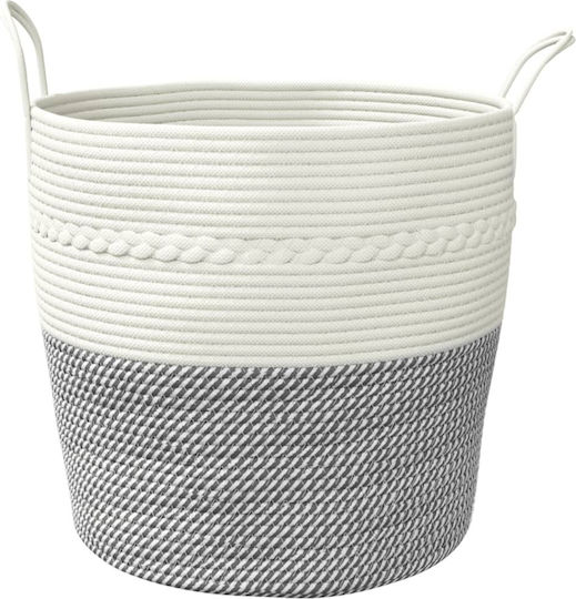 vidaXL Καλάθι Αποθήκευσης Υφασμάτινο Γκρι 43x43x38cm