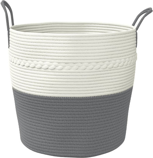 vidaXL Καλάθι Αποθήκευσης Υφασμάτινο Γκρι 43x43x38cm