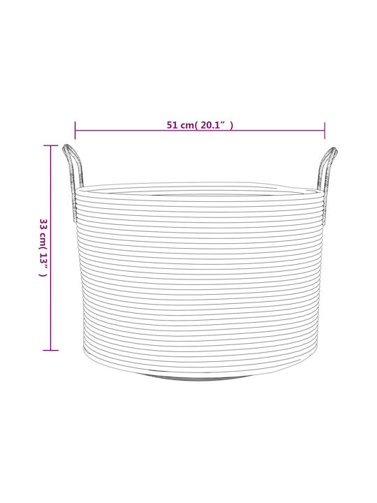vidaXL Storage Basket Fabric Gray 51x51x33cm 1pcs