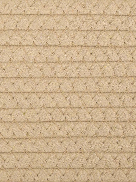 vidaXL Καλάθι Αποθήκευσης Υφασμάτινο Μπεζ 51x51x33cm